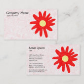 Papierventilator - rood visitekaartje (Voorkant / Achterkant)