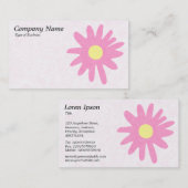 Papierventilator - Roze Visitekaartje (Voorkant / Achterkant)