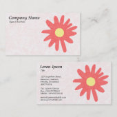 Papierventilator - Tropisch roze Visitekaartje (Voorkant / Achterkant)