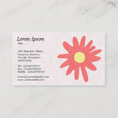 Papierventilator - Tropisch roze Visitekaartje (Achterkant)