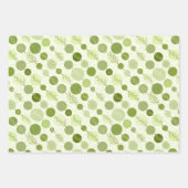 Papierverpakkingsset van 3 vellen in groene kleur (Voorkant)