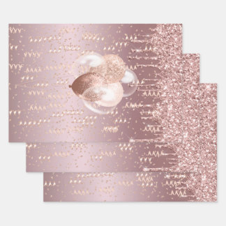 Papierverzameling (3) Een Roos Gold-feestdag Inpakpapier Vel