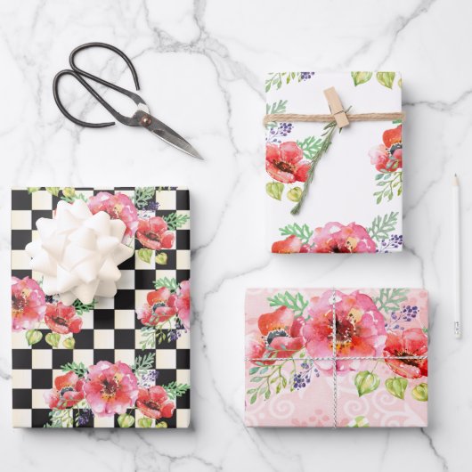 Papierverzameling papier voor whimsical-papoppy-ov inpakpapier vel (Voorkant)