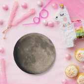 Papiervlak. Foto maan 02. Papieren Bordje (Feest)