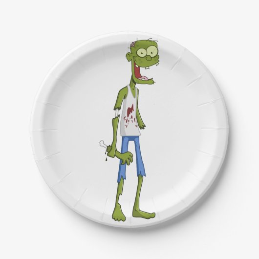 Papiervlak. Zombie. Papieren Bordje (Voorkant)