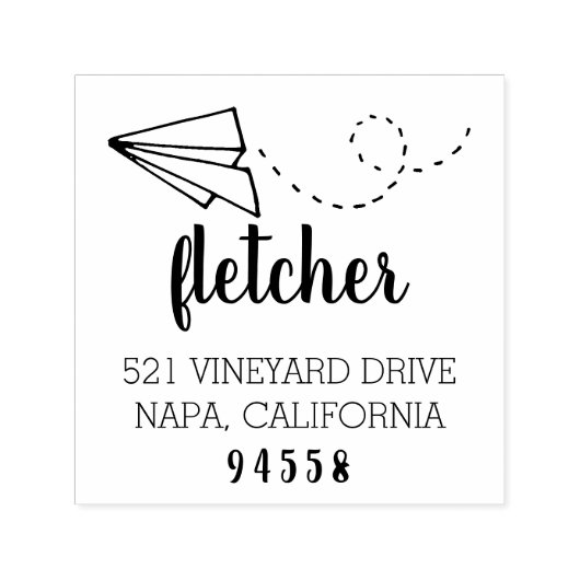 Papiervlakke retouradres  zelfinktende stempel (Design)