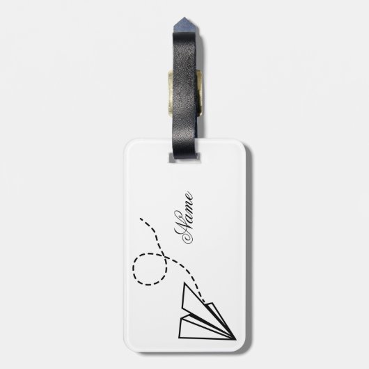 Papiervlakte die Thunder_Cove vliegt Bagagelabel (Achterkant verticaal)