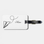 Papiervlakte die Thunder_Cove vliegt Bagagelabel (Achterkant horizontaal)