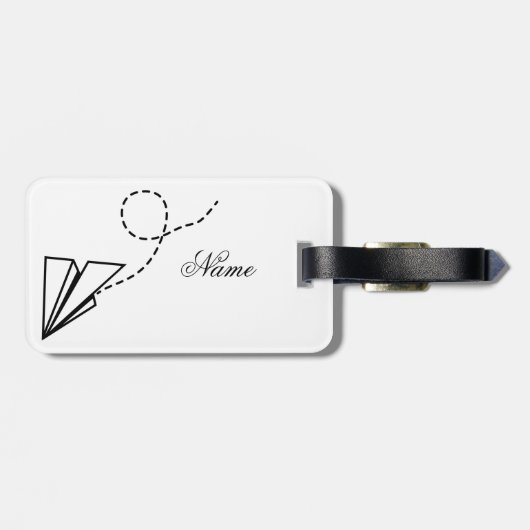 Papiervlakte die Thunder_Cove vliegt Bagagelabel (Achterkant horizontaal)