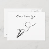 Papiervlakte die Thunder_Cove vliegt Briefkaart (Voorkant / Achterkant)