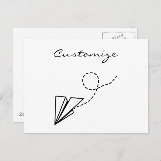 Papiervlakte die Thunder_Cove vliegt Briefkaart (Voorkant / Achterkant)