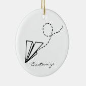 Papiervlakte die Thunder_Cove vliegt Keramisch Ornament (Rechts)