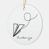 Papiervlakte die Thunder_Cove vliegt Keramisch Ornament (Links)