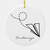 Papiervlakte die Thunder_Cove vliegt Keramisch Ornament (Achterkant)