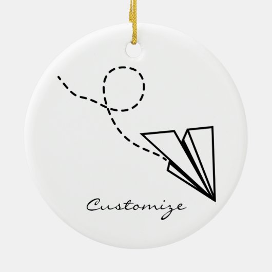 Papiervlakte die Thunder_Cove vliegt Keramisch Ornament (Achterkant)