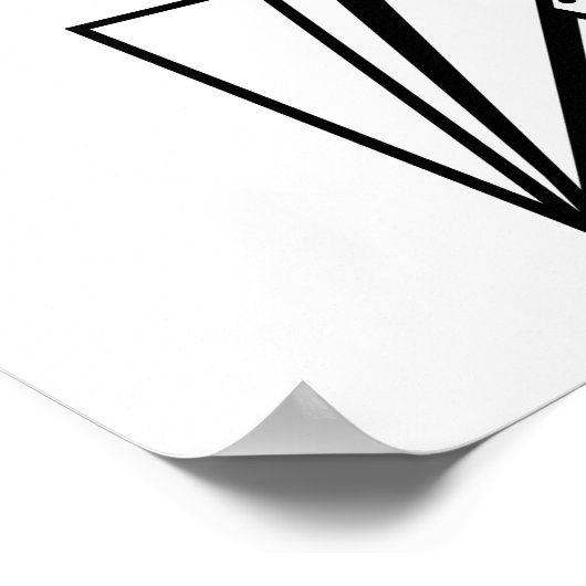 Papiervlakte die Thunder_Cove vliegt Poster (Hoek)