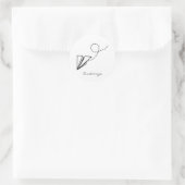 Papiervlakte die Thunder_Cove vliegt Ronde Sticker (Tas)