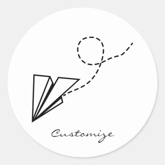 Papiervlakte die Thunder_Cove vliegt Ronde Sticker (Voorkant)