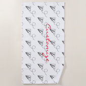 Papiervlakte die Thunder_Cove vliegt Strandlaken (Voorkant)