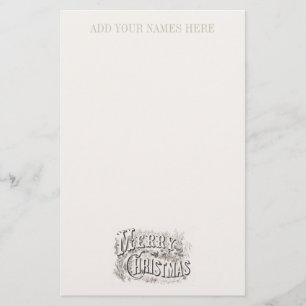 PAPIERWAREN:  VINTAGE "MERRY CHRISTMAS" BRIEFPAPIER