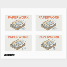 Papierwerk ADHD Doom Pile Organizer Rechthoekige Sticker