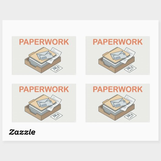 Papierwerk ADHD Doom Pile Organizer Rechthoekige Sticker (Vel)