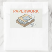 Papierwerk ADHD Doom Pile Organizer Rechthoekige Sticker (Tas)