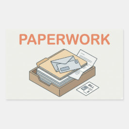 Papierwerk ADHD Doom Pile Organizer Rechthoekige Sticker