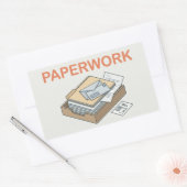 Papierwerk ADHD Doom Pile Organizer Rechthoekige Sticker (Envelop)