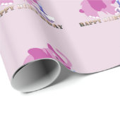 Papierwikkelkoek - Roze olifant cupcake Cadeaupapier (Rol Hoek)