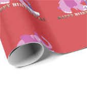 Papierwikkelkoek - Roze olifant cupcake Cadeaupapier (Rol Hoek)
