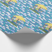 Papierwolken verpakken cadeaupapier (Hoek)