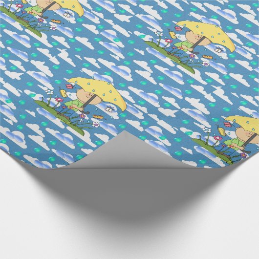 Papierwolken verpakken cadeaupapier (Hoek)