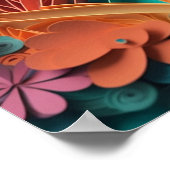 Papierzeemeermin in koraalrif poster (Hoek)