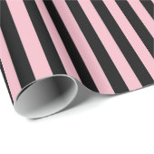 Papierzwart en roze stripes ompakken cadeaupapier (Rol Hoek)