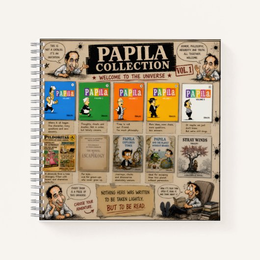 Papila Collection Spiral Notebook – 8.5" × 8.5" Notitieboek (Voorkant)