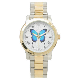Papilio Ulysses Blauw Vlinder Horloge
