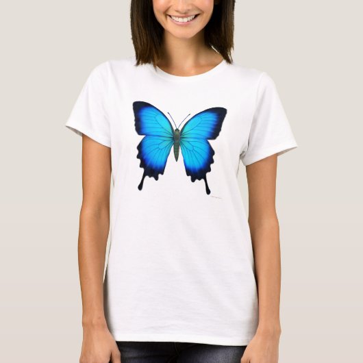 Papilio Ulysses Butterfly Dames Crop Shirt (Voorkant)