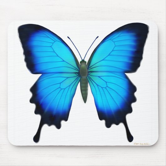 Papilio Ulysses Butterfly Mousepad Muismat (Voorkant)