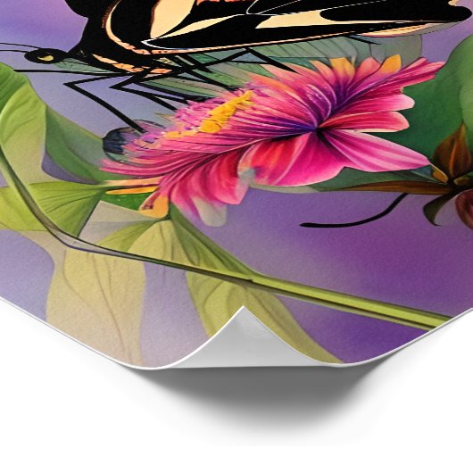 Papilio Ulysses Butterfly Triptych Poster (Hoek)