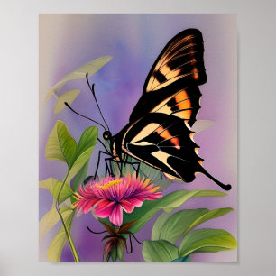 Papilio Ulysses Butterfly Triptych Poster