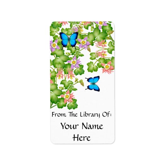 Papilio Ulysses Vlinder Boekplaat Etiket (Voorkant)
