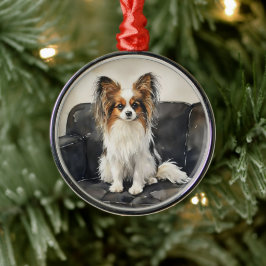 Papillion Acryl Foto Tegel Metalen Ornament
