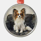 Papillion Acrylic Photo Tile Metalen Ornament (Voorkant)