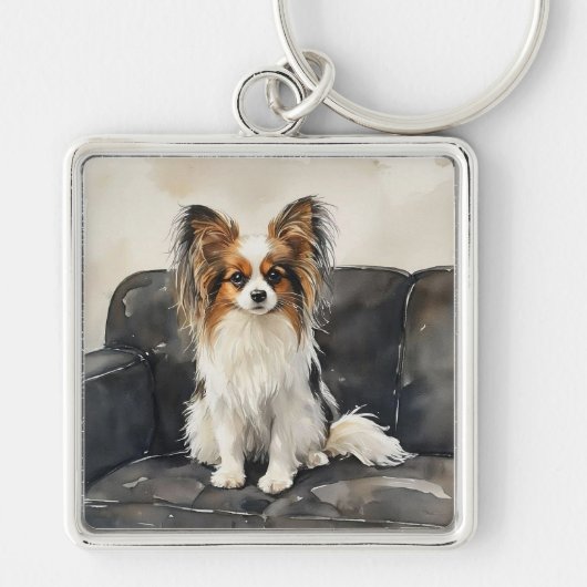 Papillion Acrylic Photo Tile Sleutelhanger (Voorkant)