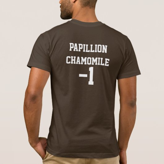 Papillion Chamomile T-Shirt met tekst (Achterkant)