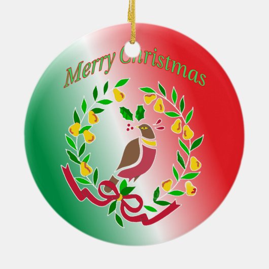 Papillion Dog-kerstversiering Keramisch Ornament (Achterkant)