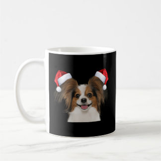 Papillion Fun Dog Santa Afbeelding Koffiemok