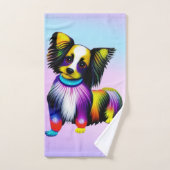 Papillion Pop Art Pastel Bad Handdoek (Handdoek)