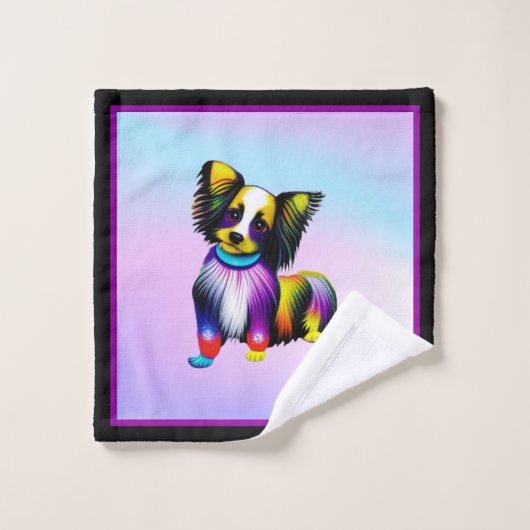 Papillion Pop Art Pastel Bad Handdoek (Wasdoekje)